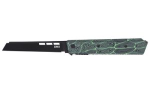 CRKT ZEPHYR 3.22" PLAIN EDGE GRN/WHT