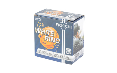 FIOCCHI WHITE RINO 12GA #7.5 25/250 - Image 3